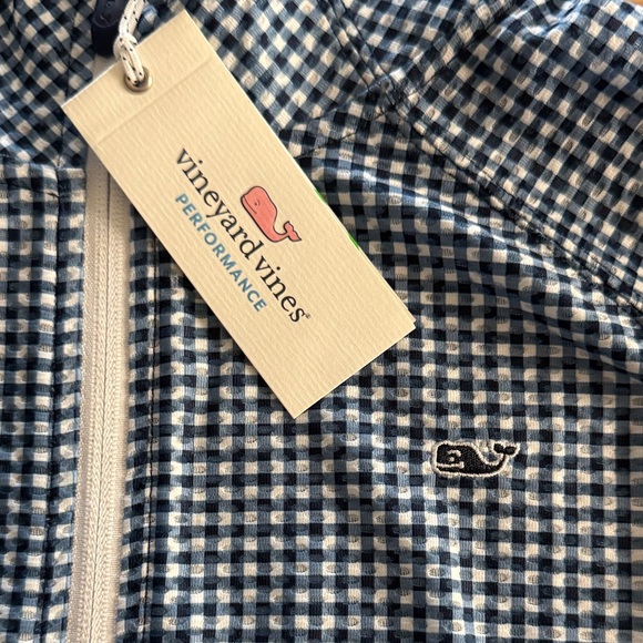 NWT Vineyard Vines Blue and Quarter-zip Top - Picture 2 of 5